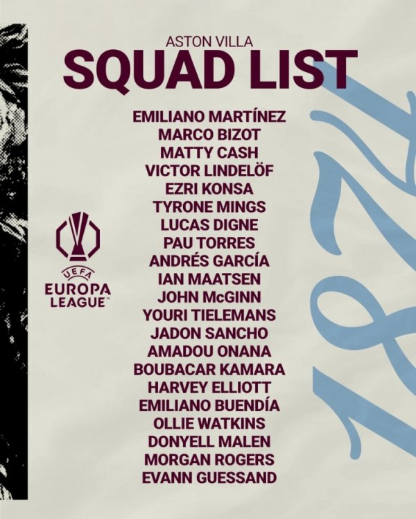 维拉欧联杯大名单:大马丁、桑乔、埃利奥特、沃特金斯在列 维拉欧联杯大名单:大马丁、桑乔、埃利奥特、沃特金斯在列