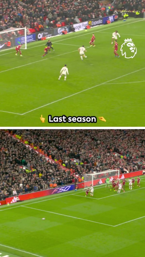 救赎！英超官方晒对比：马奎尔上赛季战利物浦踢丢绝杀，如今制胜