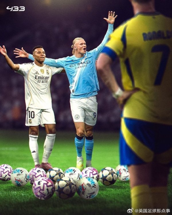 姆巴佩、哈兰德已连续11场比赛都有进球，距追平C罗纪录仅差一场