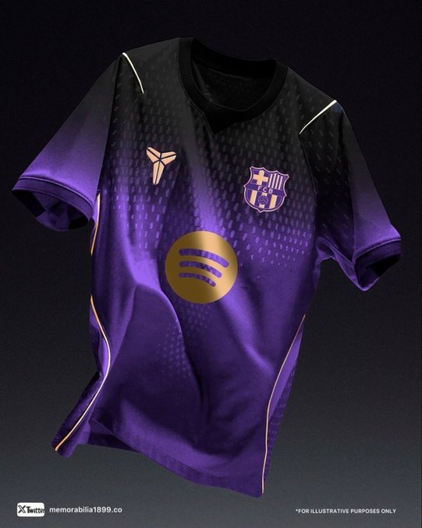 湖人紫!博主爆料巴萨下赛季客场应战 运动活动 服 :致敬科比!搭建足篮桥梁 湖人紫!博主爆料巴萨下赛季客场应战 运动活动 服 :致敬科比!搭建足篮桥梁