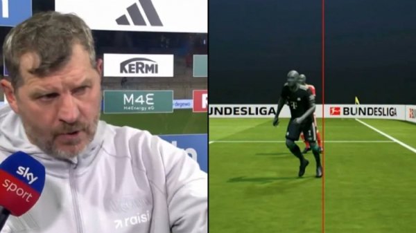 VAR取消首球!柏林联主帅吐槽:越位5毫米应该算进!有人简直疯了 VAR取消首球!柏林联主帅吐槽:越位5毫米应该算进!有人简直疯了